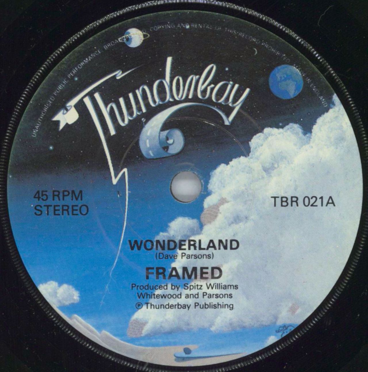 Framed Wonderland - EX UK Promo 7" vinyl single (7 inch record / 45) TBR021
