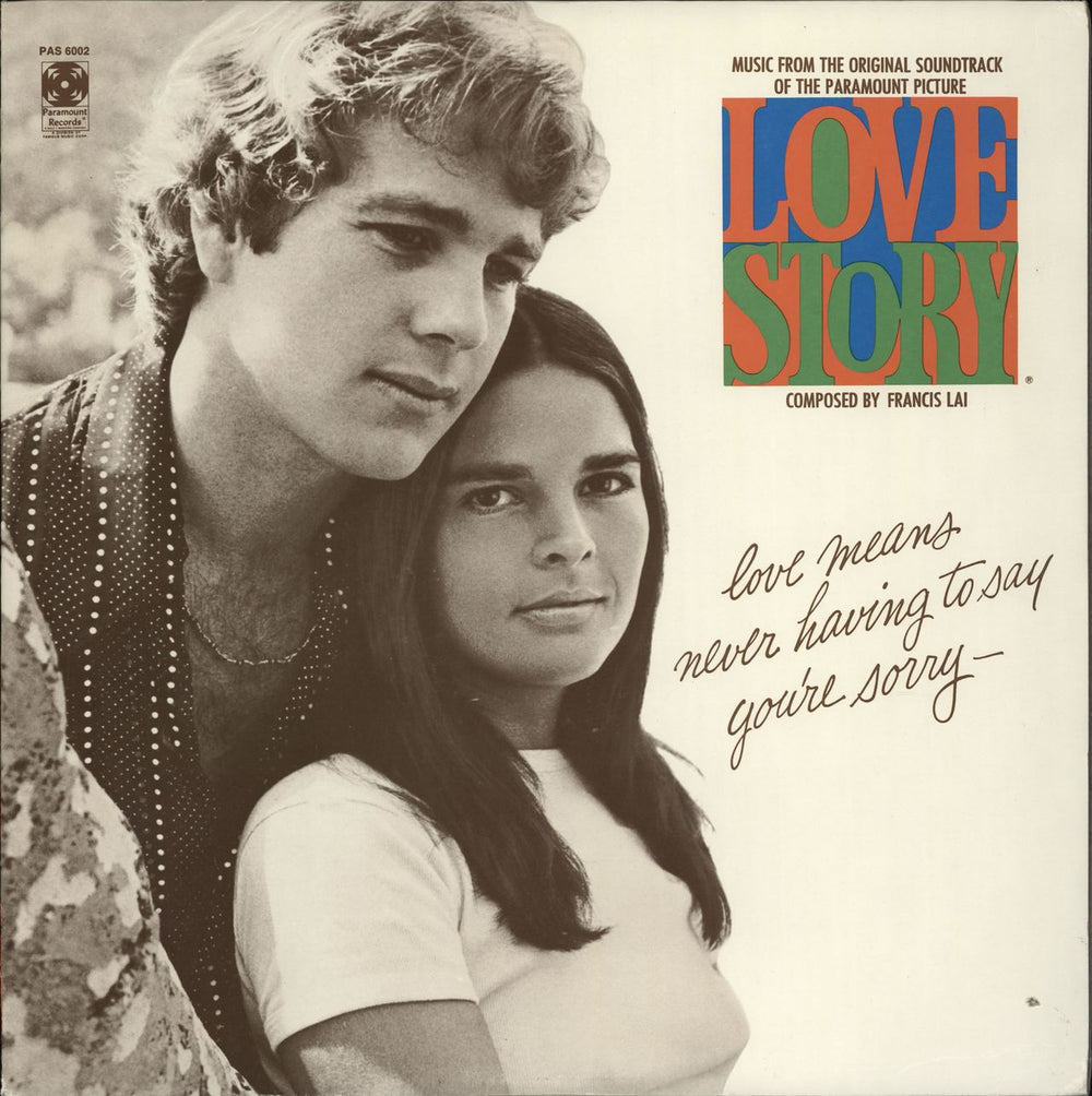 Francis Lai Love Story US vinyl LP album (LP record) PAS6002