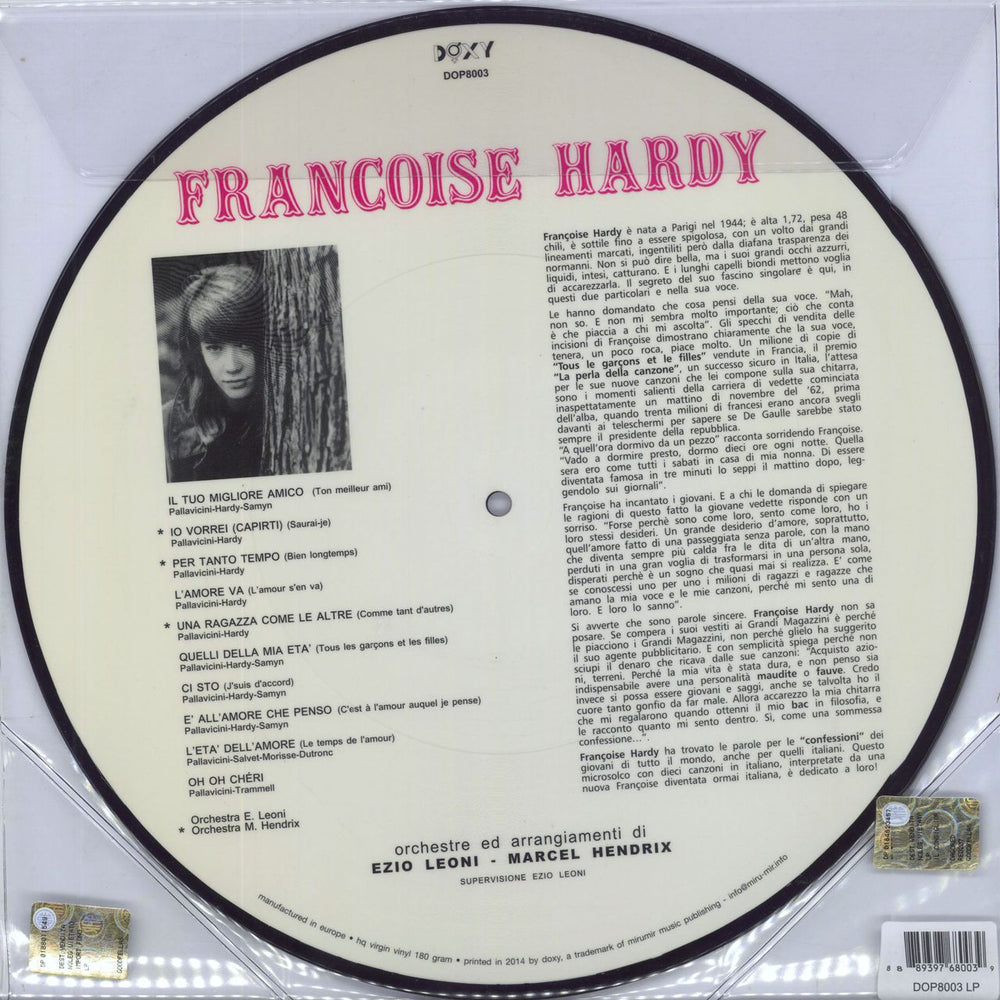 Françoise Hardy Canta Per Voi In Italiano Italian picture disc LP (vinyl picture disc album) 889397680039