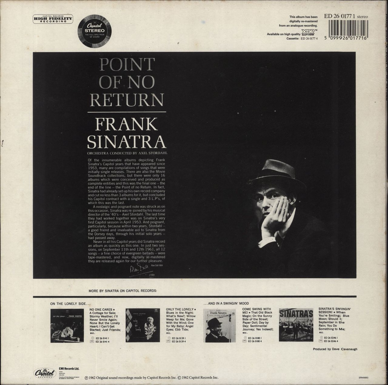 Frank Sinatra Point Of No Return UK Vinyl LP —