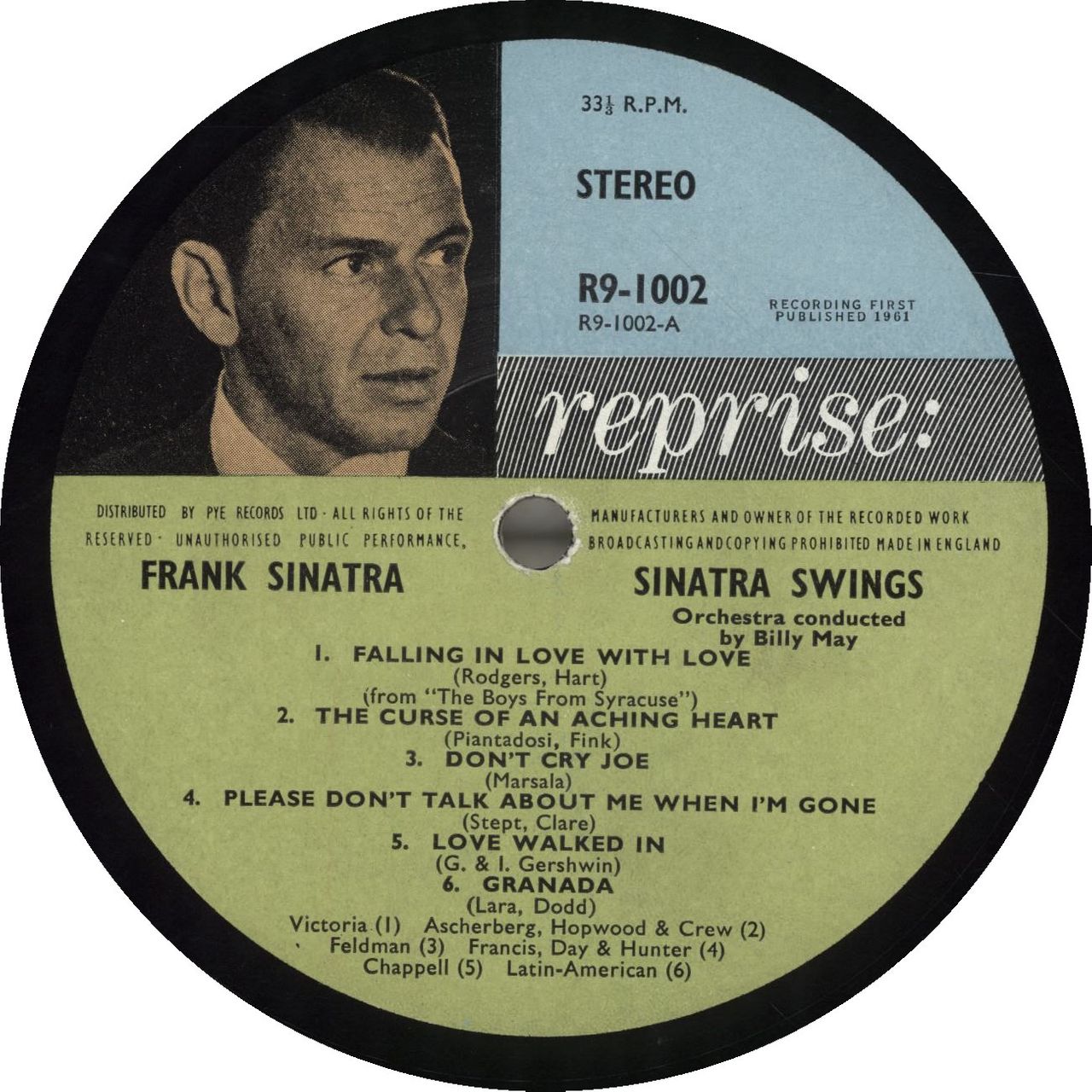 Frank Sinatra Sinatra Swings UK vinyl LP album (LP record)