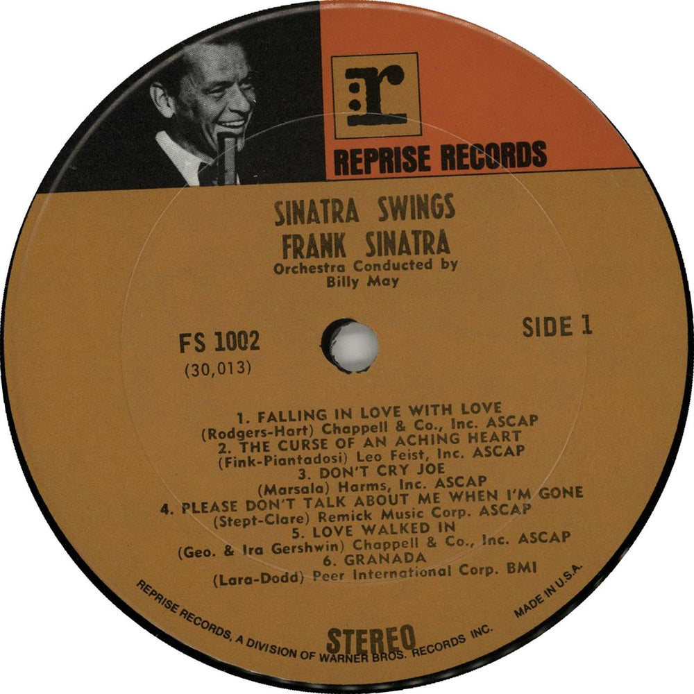 Frank Sinatra Sinatra Swings US vinyl LP album (LP record)