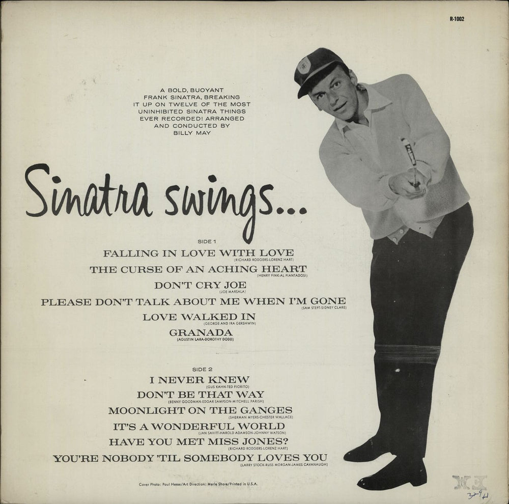 Frank Sinatra Sinatra Swings US vinyl LP album (LP record) FRSLPSI625914