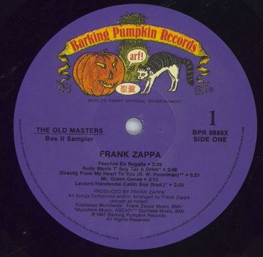 Frank Zappa The Old Masters Box Two Sampler US Promo Vinyl LP