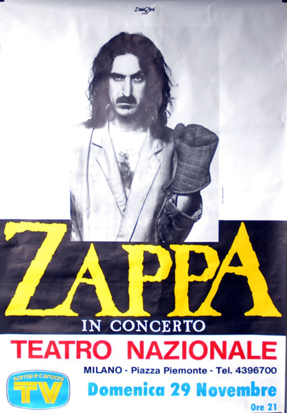 Frank Zappa Zappa In Concerto - Teatro Nazionale, Piazza Piemonte, Milan Italian poster POSTER