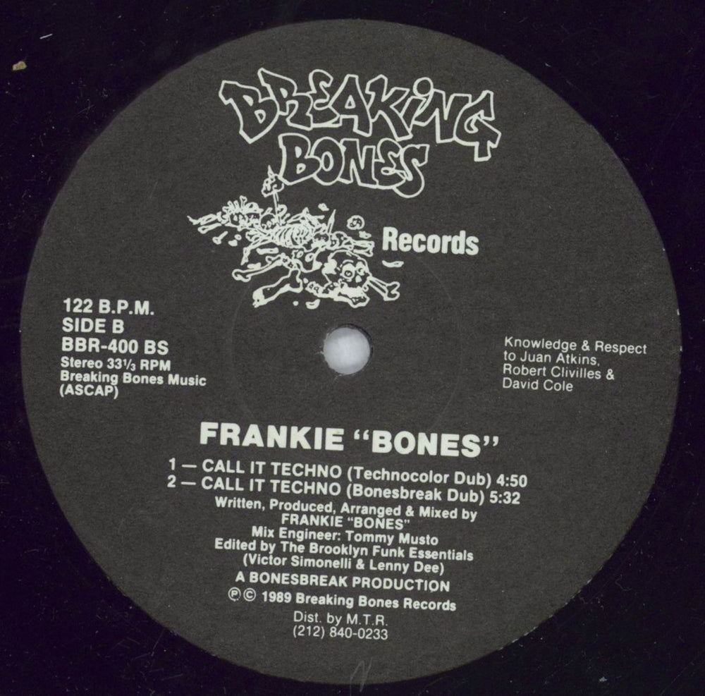 Frankie Bones Call It Techno US 12" vinyl single (12 inch record / Maxi-single)