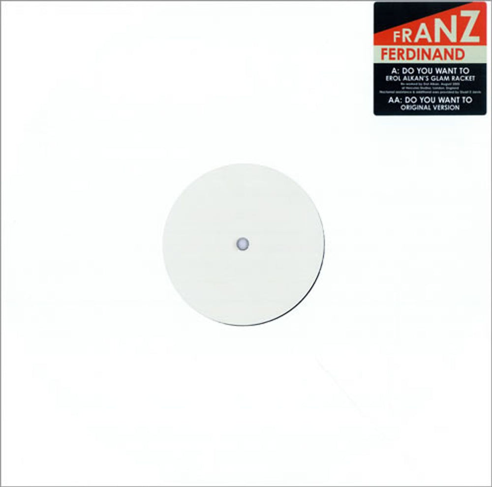 Franz Ferdinand Do You Want To - White Label UK Promo 12" vinyl single (12 inch record / Maxi-single) RUG211TP