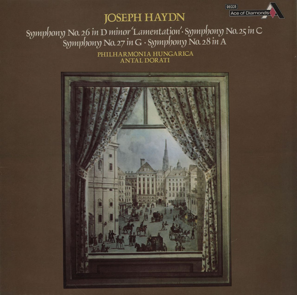 Franz Joseph Haydn Symphonies No. 26 D minor 'Lamentation'; No. 25 in C; No. 27 in G; No. 28 in A UK vinyl LP album (LP record) SDD457