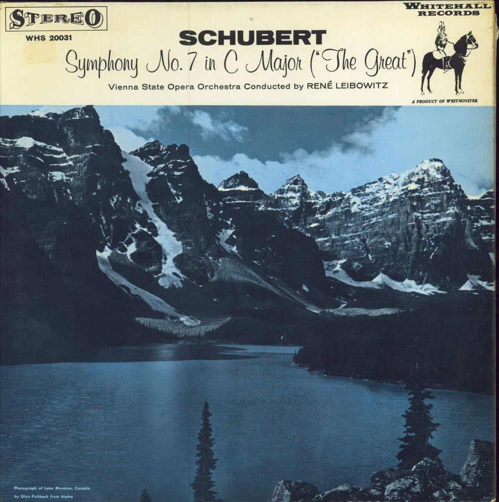 Franz Schubert Symphony No. 7 in C Major ("The Great") UK vinyl LP album (LP record) WHS20031