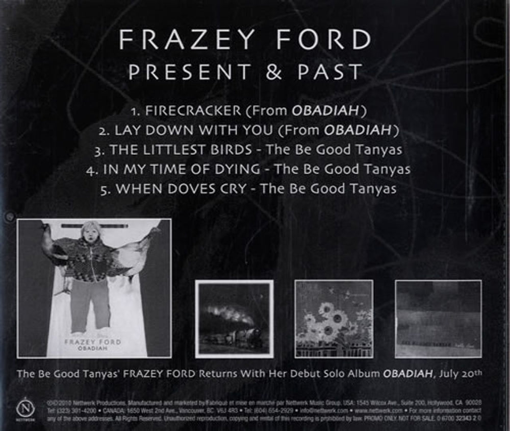 Frazey Ford Present & Past US Promo CD single (CD5 / 5") 323432