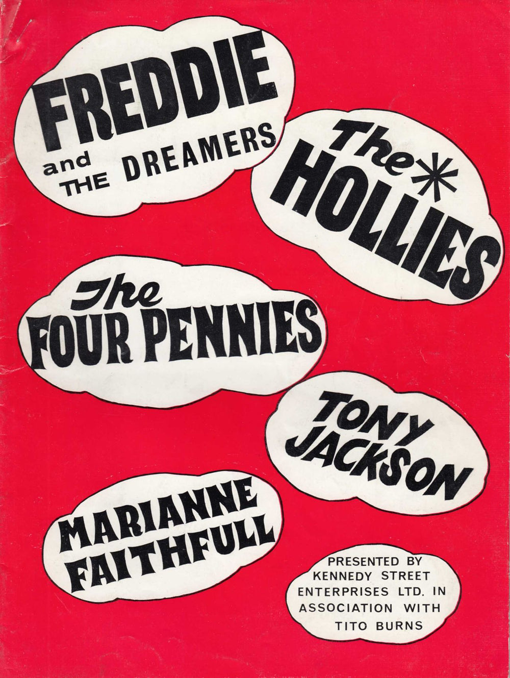 Freddie & The Dreamers Tour Programme UK tour programme TOUR ROGRAMME