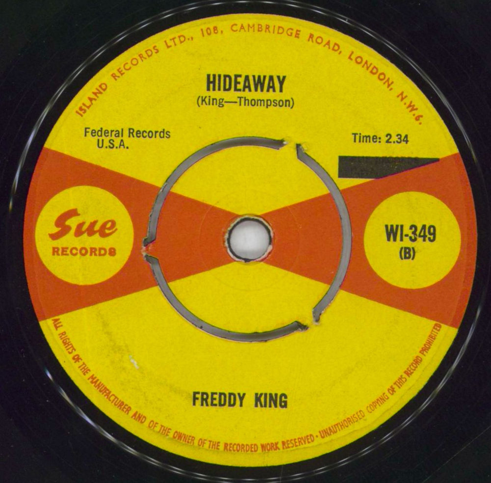 Freddie King Driving Sideways UK 7" vinyl single (7 inch record / 45)