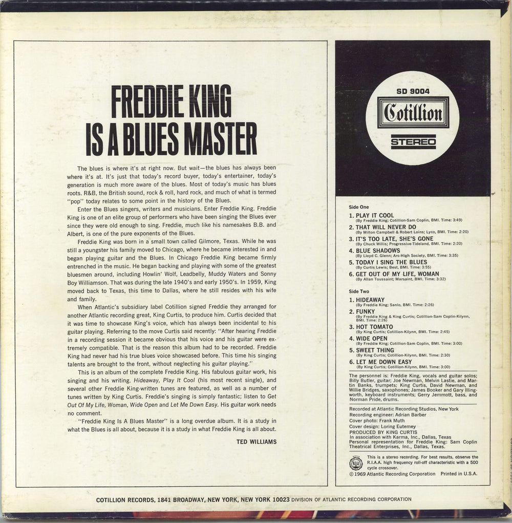 Freddie King Freddie King Is A Blues Master - Stereo - White label + Promo Stickered US Promo vinyl LP album (LP record)