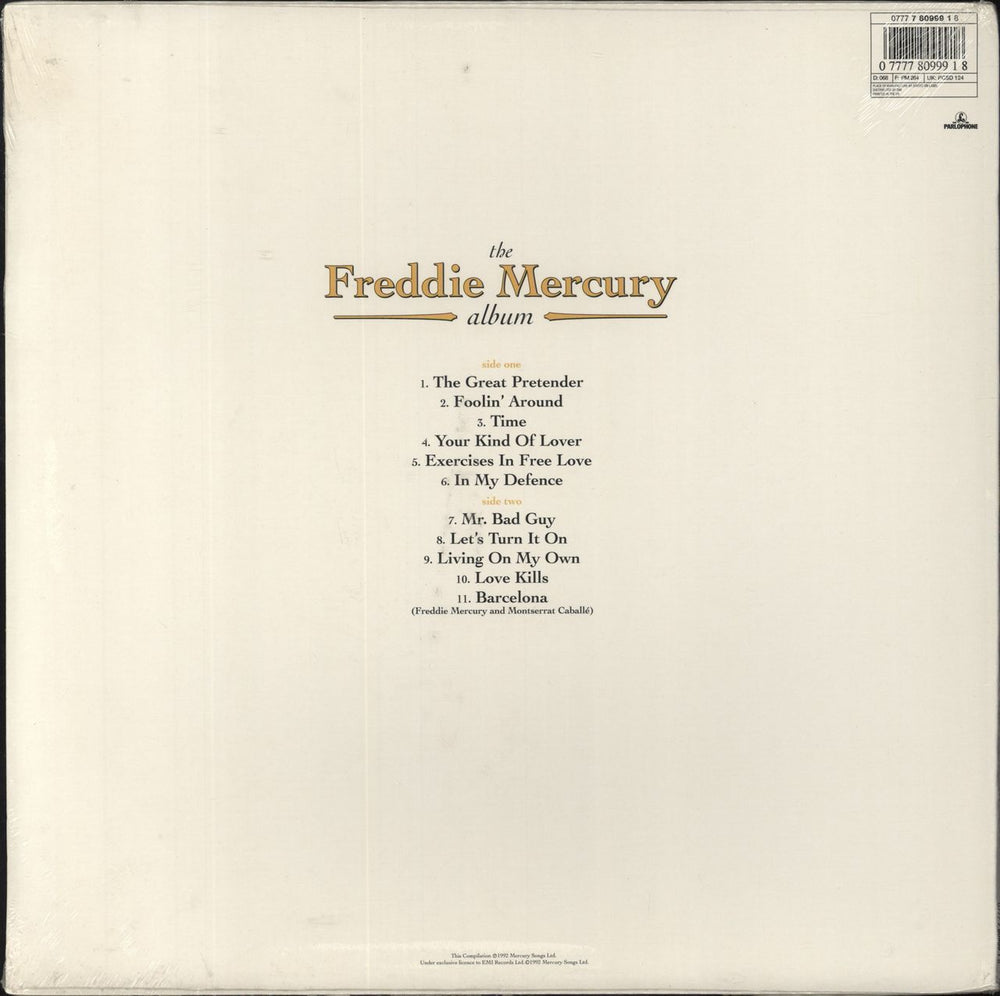 Freddie Mercury The Freddie Mercury Album - Sealed UK vinyl LP album (LP record) 077778099918