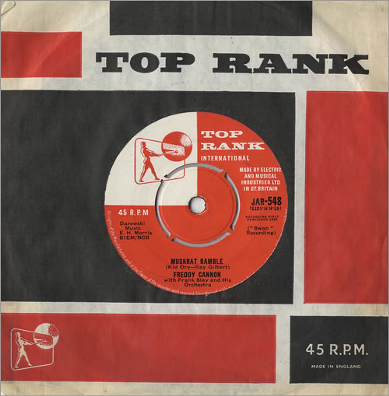 Freddy Cannon Muskrat Ramble UK 7" vinyl single (7 inch record / 45) JAR-548