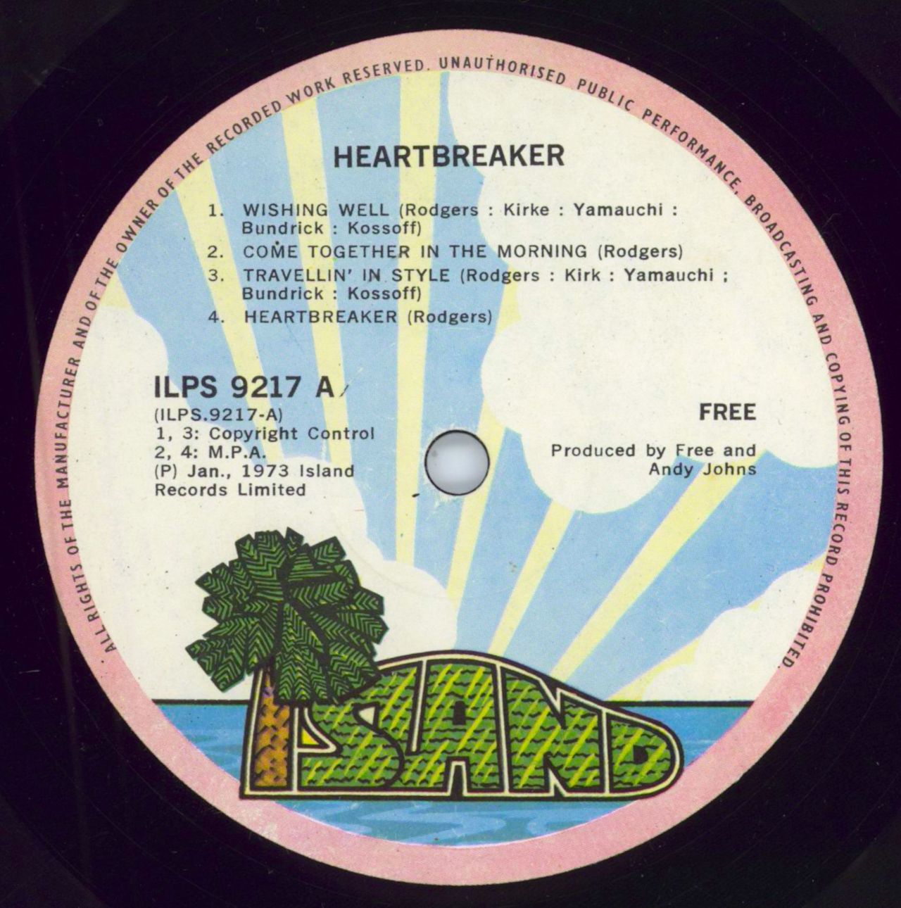 Free Heartbreaker South African vinyl LP album (LP record) FRELPHE786835