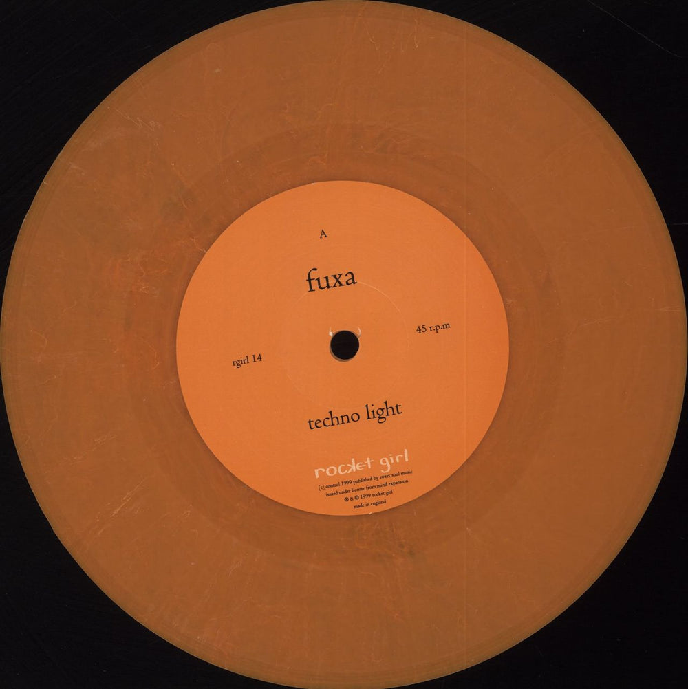 Fuxa Techno Light - Orange vinyl UK 7" vinyl single (7 inch record / 45) QV-07TE690015