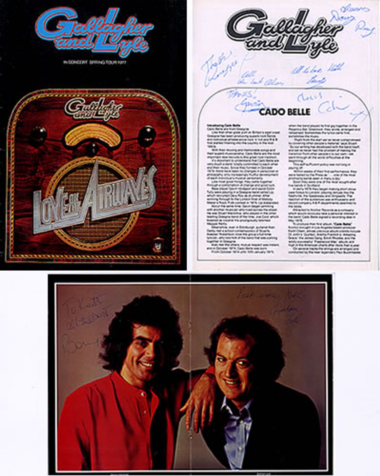 Gallagher And Lyle In Concert Spring Tour 1977 - Autographed UK Tour p ...