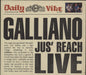 Galliano Jus' Reach Live UK CD single (CD5 / 5") TLKCS29