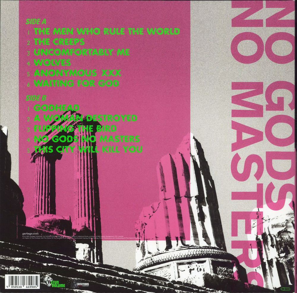 Garbage No Gods No Masters - Pink Vinyl UK vinyl LP album (LP record) 4050538669985