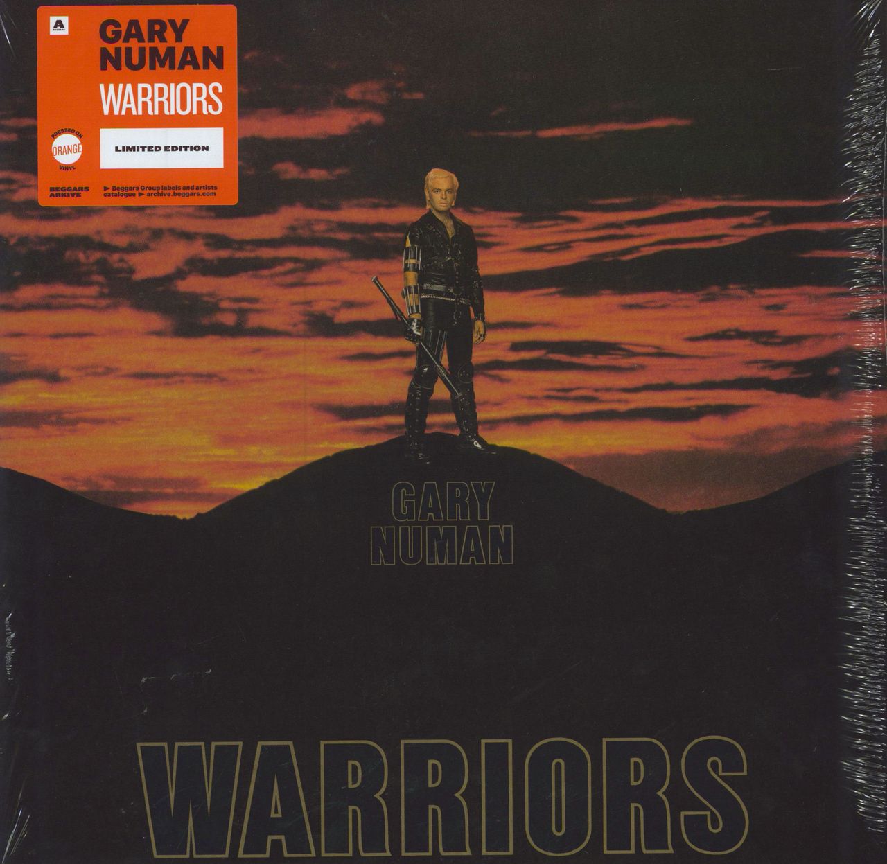 Gary Numan Warriors - Orange Vinyl UK vinyl LP album (LP record) BBL47LP