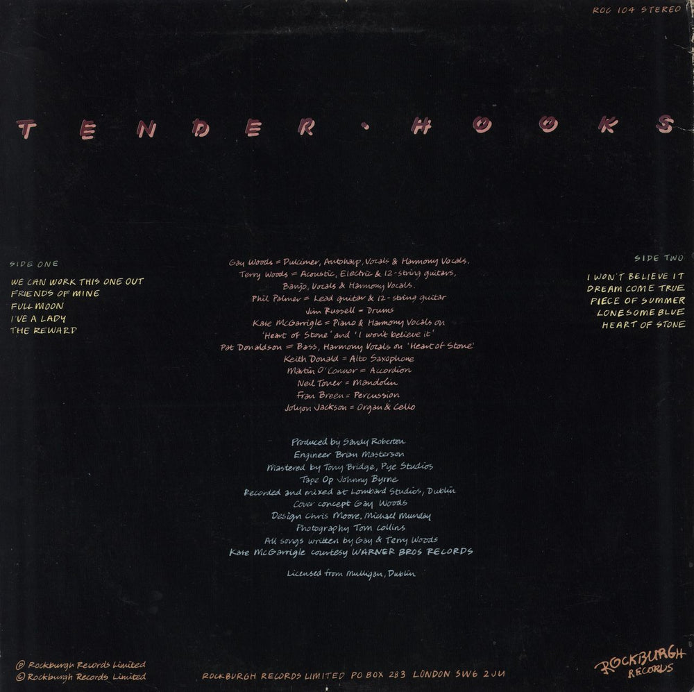 Gay & Terry Woods Tender Hooks UK vinyl LP album (LP record)