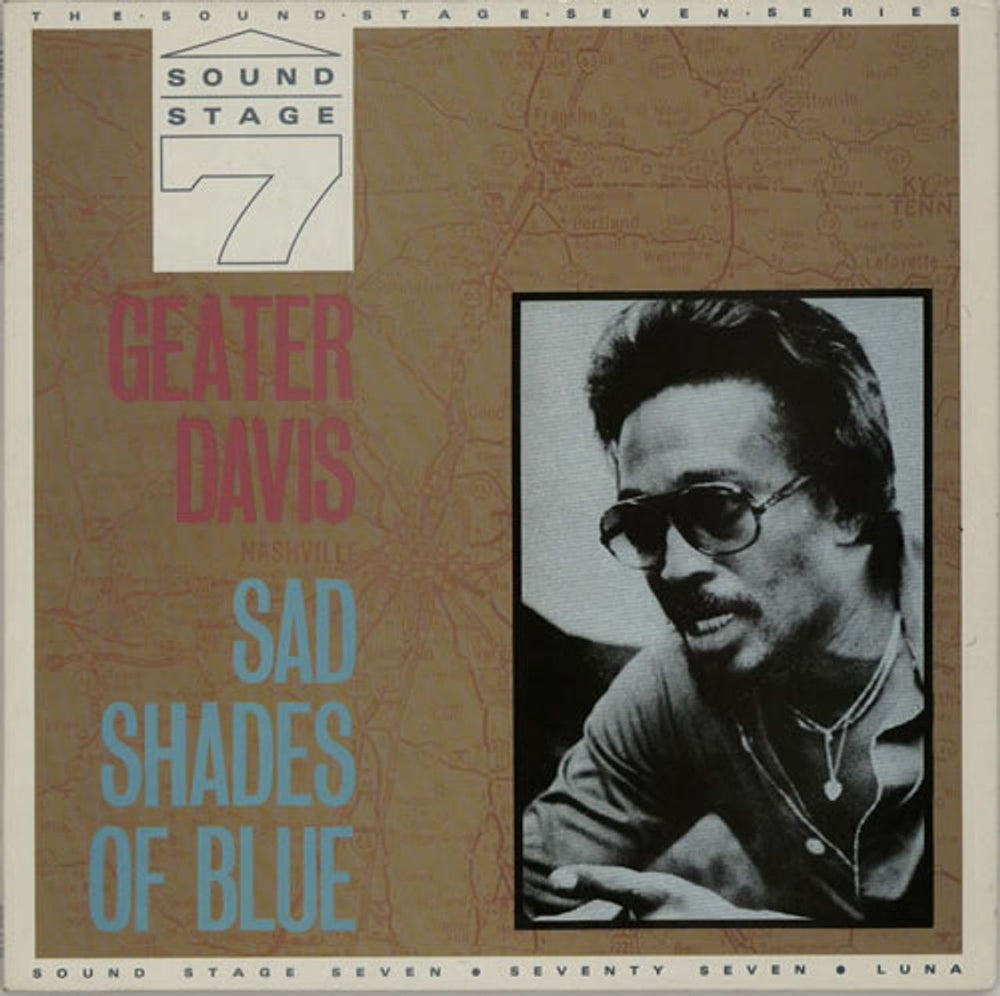 Geater Davis Sad Shades Of Blue UK vinyl LP album (LP record) CRB1132