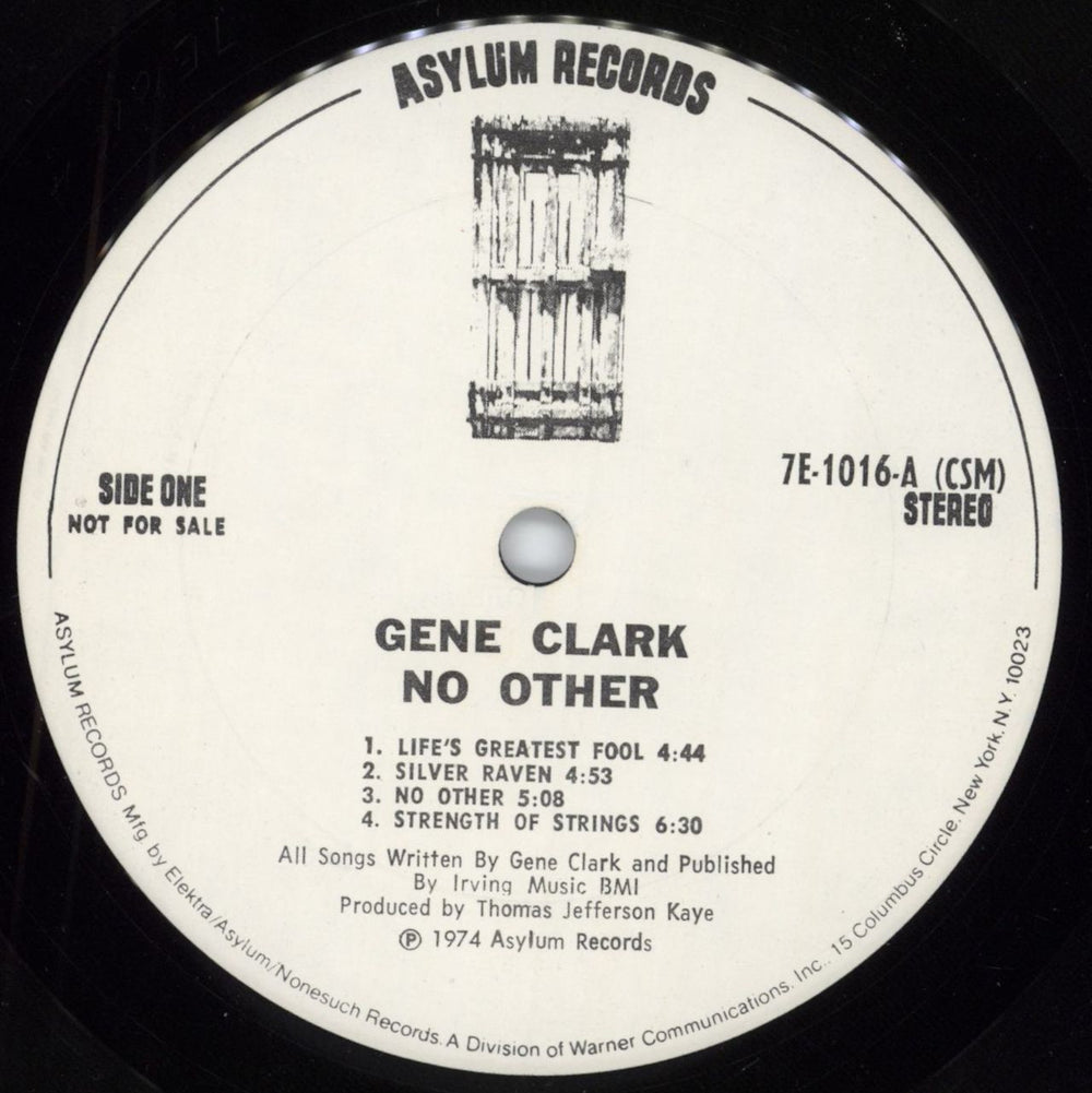Gene Clark No Other + Poster - Promo US Promo vinyl LP album (LP record) GNELPNO795934
