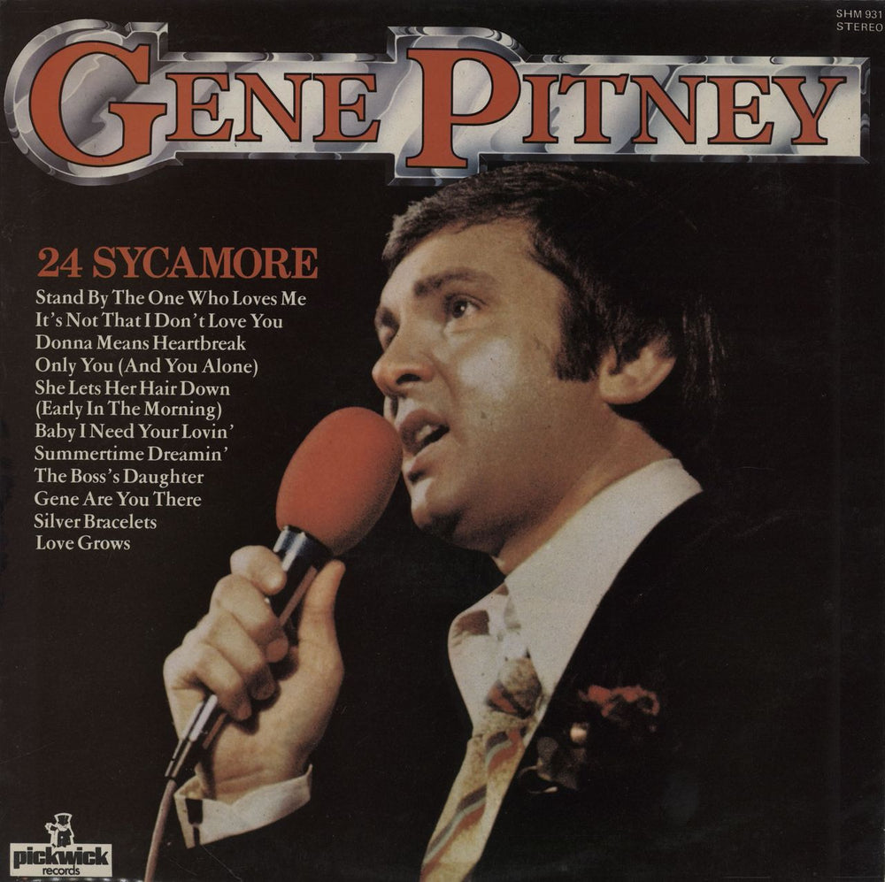 Gene Pitney 24 Sycamore UK vinyl LP album (LP record) SHM931