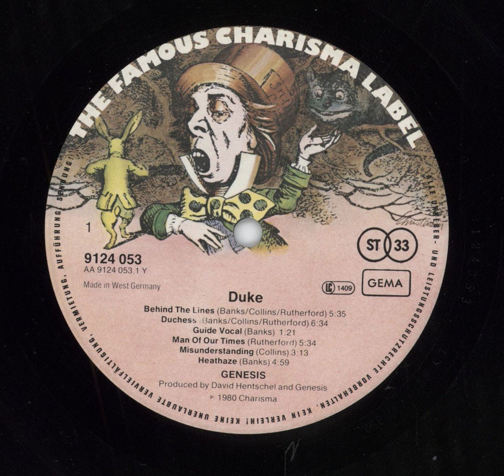 Genesis Duke + Insert German vinyl LP album (LP record) GENLPDU787407