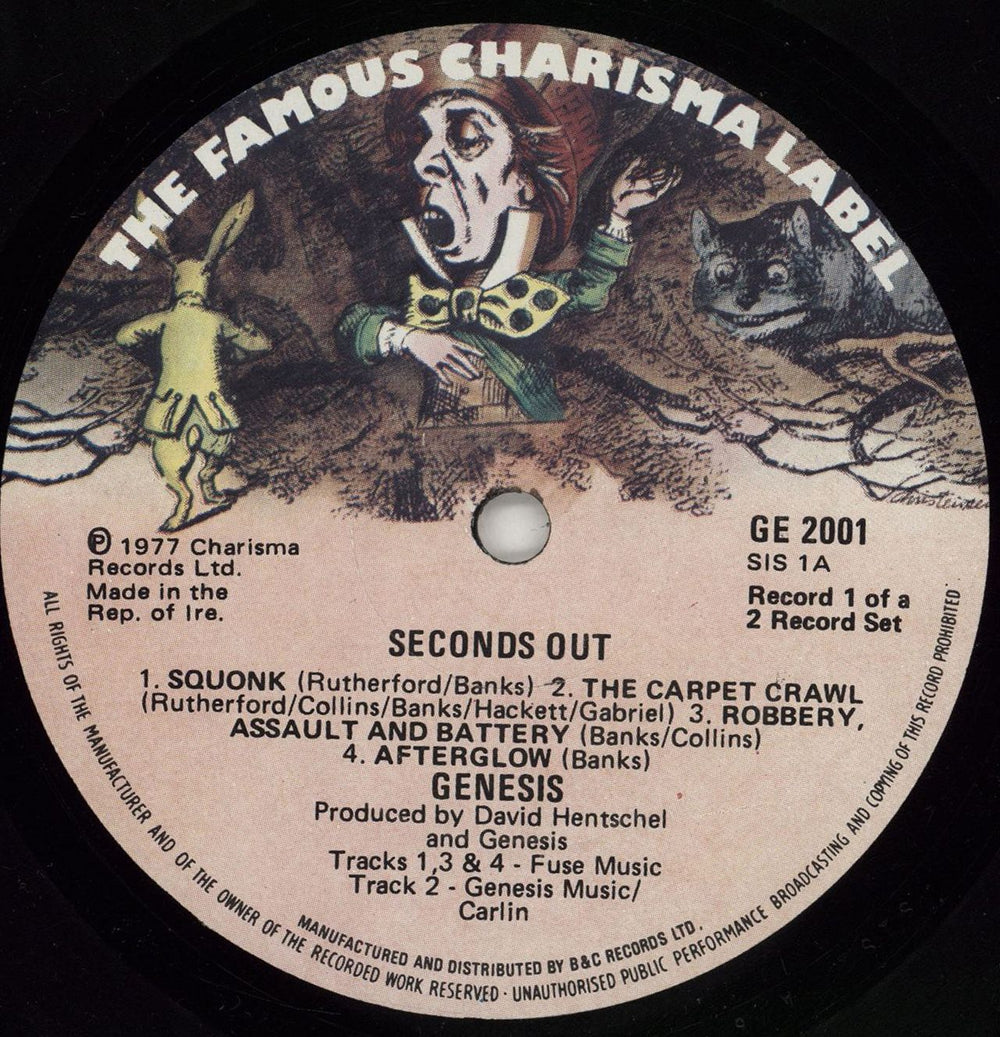 Genesis Seconds Out Irish 2-LP vinyl record set (Double LP Album) GEN2LSE765019