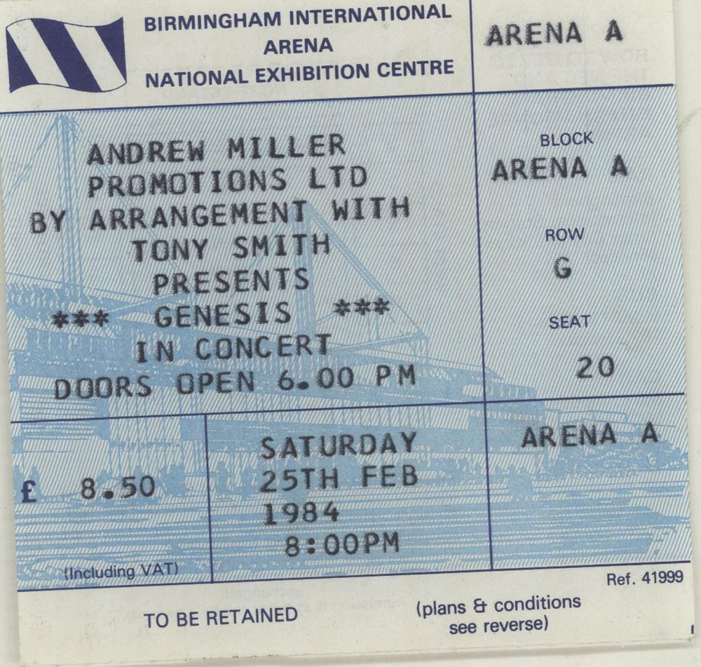 Genesis The Mama Tour + Ticket Stub UK tour programme GENTRTH620038