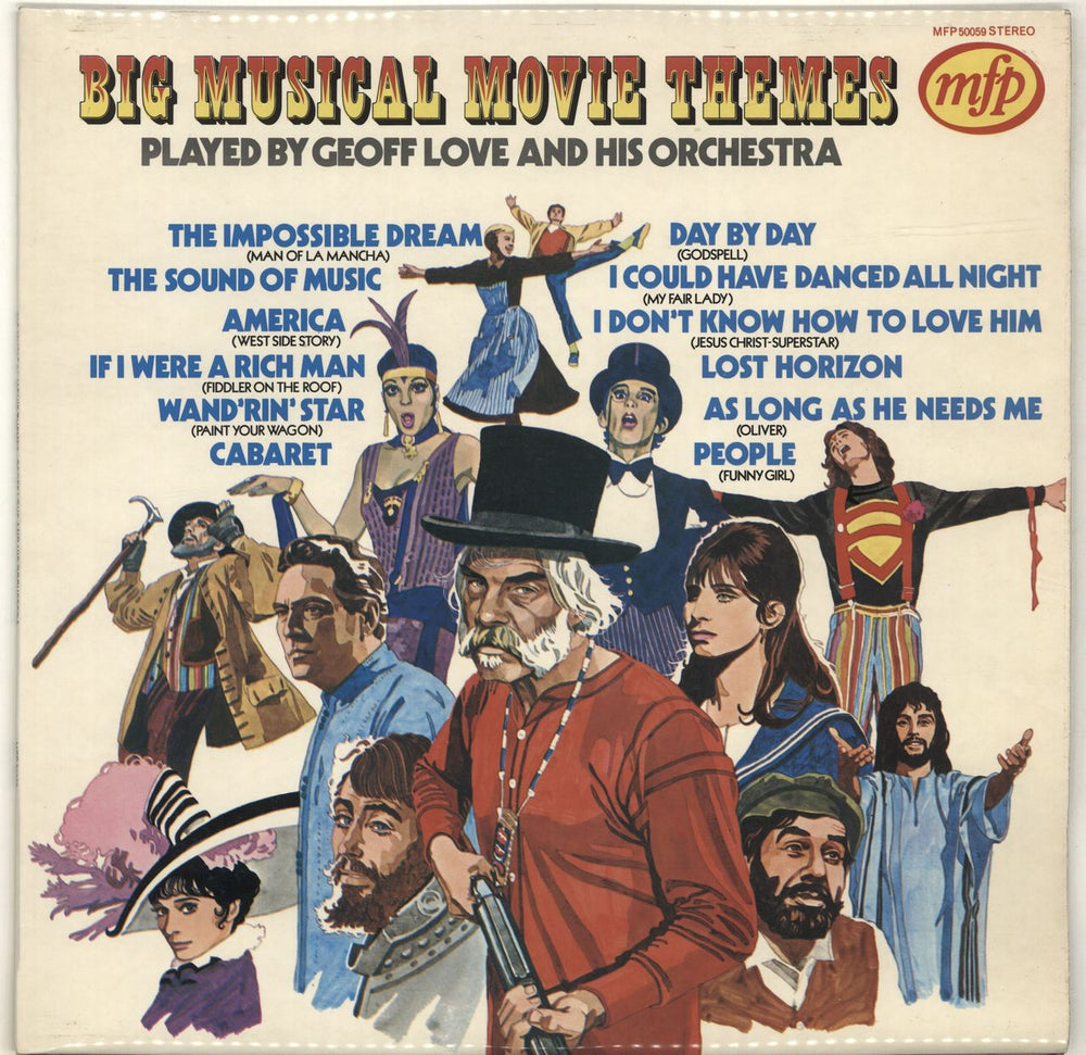 Geoff Love Big Musical Movie Themes UK vinyl LP album (LP record) MFP50059