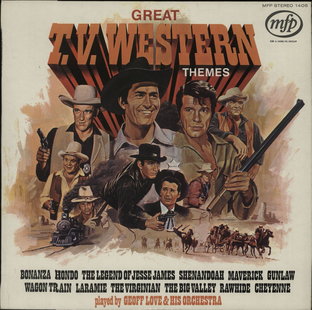 Geoff Love Great T.V. Western Themes UK vinyl LP album (LP record) MFP1405