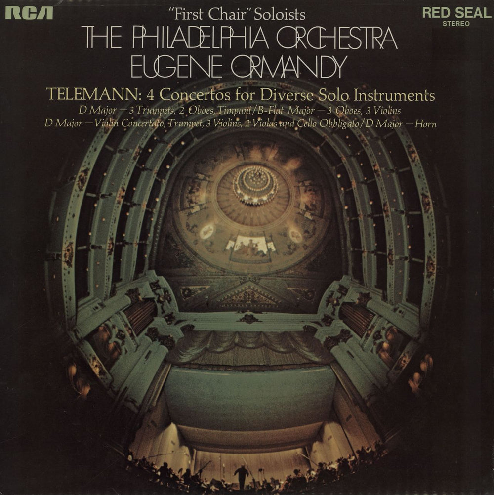Georg Philipp Telemann 4 Concertos For Diverse Solo Instruments UK vinyl LP album (LP record) SB6820