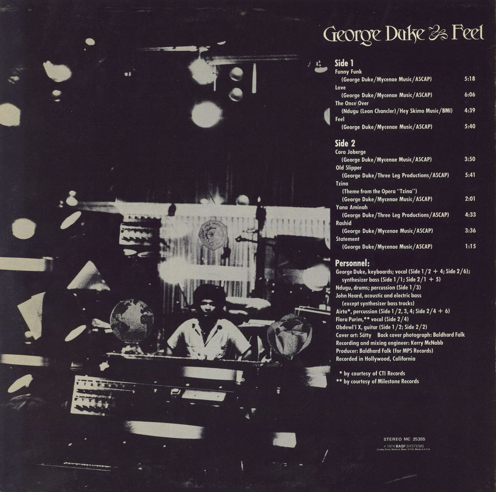 George Duke Feel US vinyl LP album (LP record)