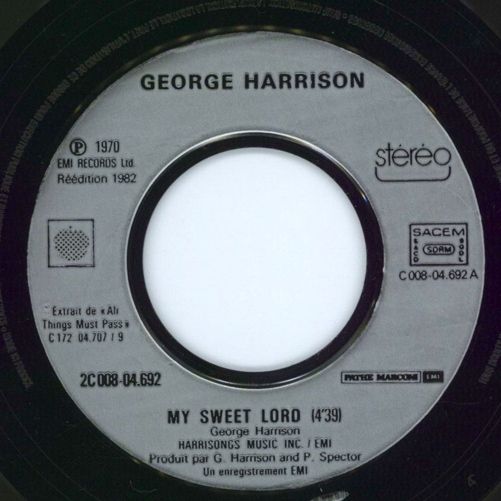George Harrison My Sweet Lord - Dance For Ever Vol. 16 French 7" vinyl single (7 inch record / 45) GHA07MY770707