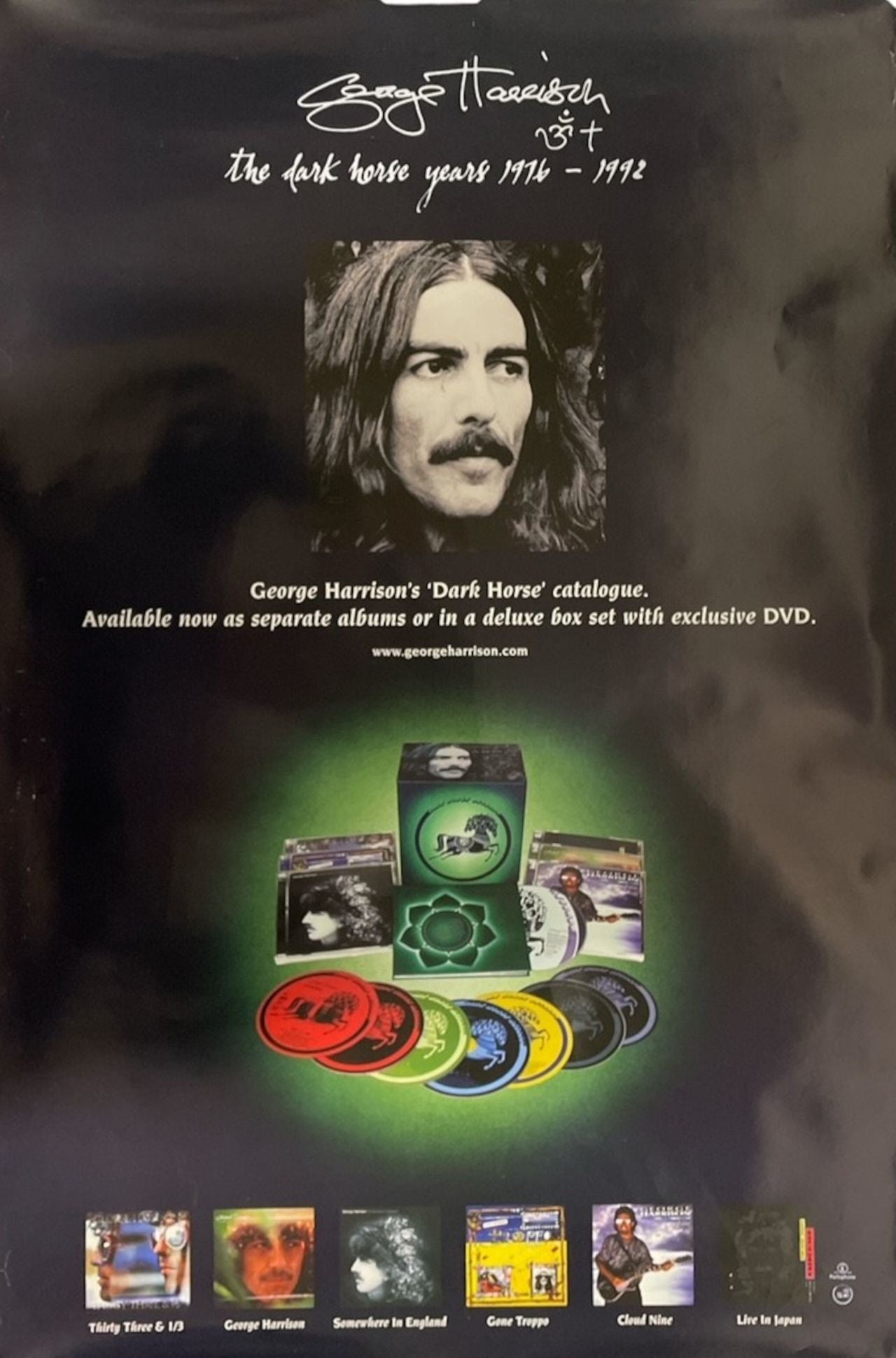 George Harrison The Dark Horse Years 1976-1992 UK Promo Poster