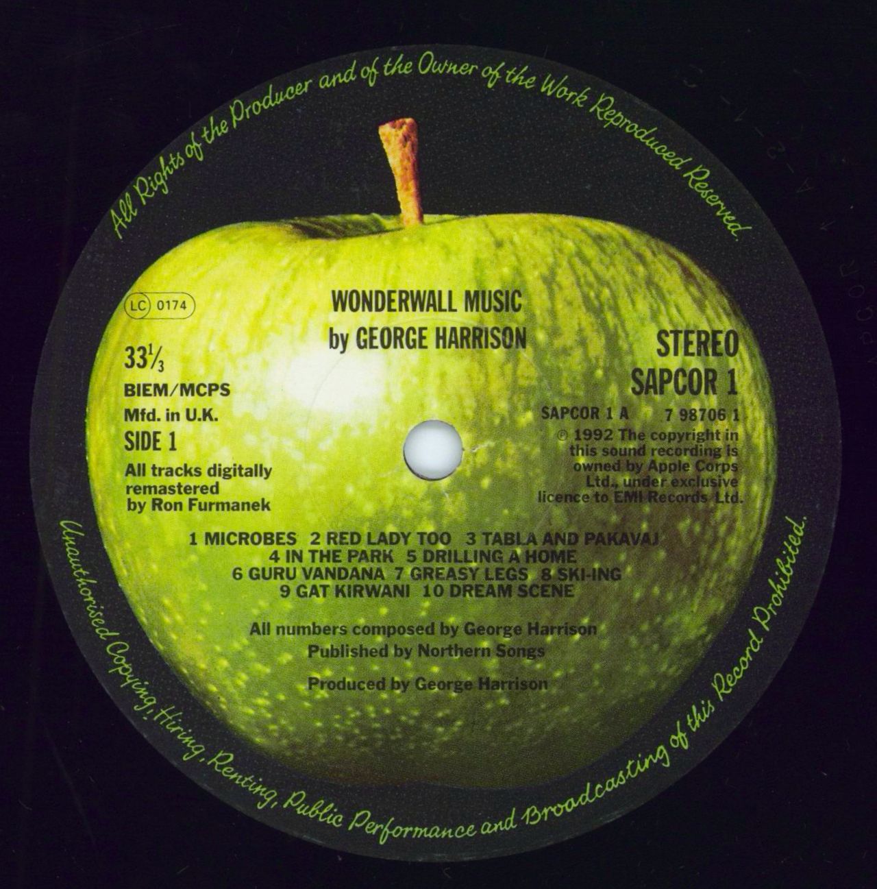 George Harrison Wonderwall Music UK Vinyl LP — RareVinyl.com