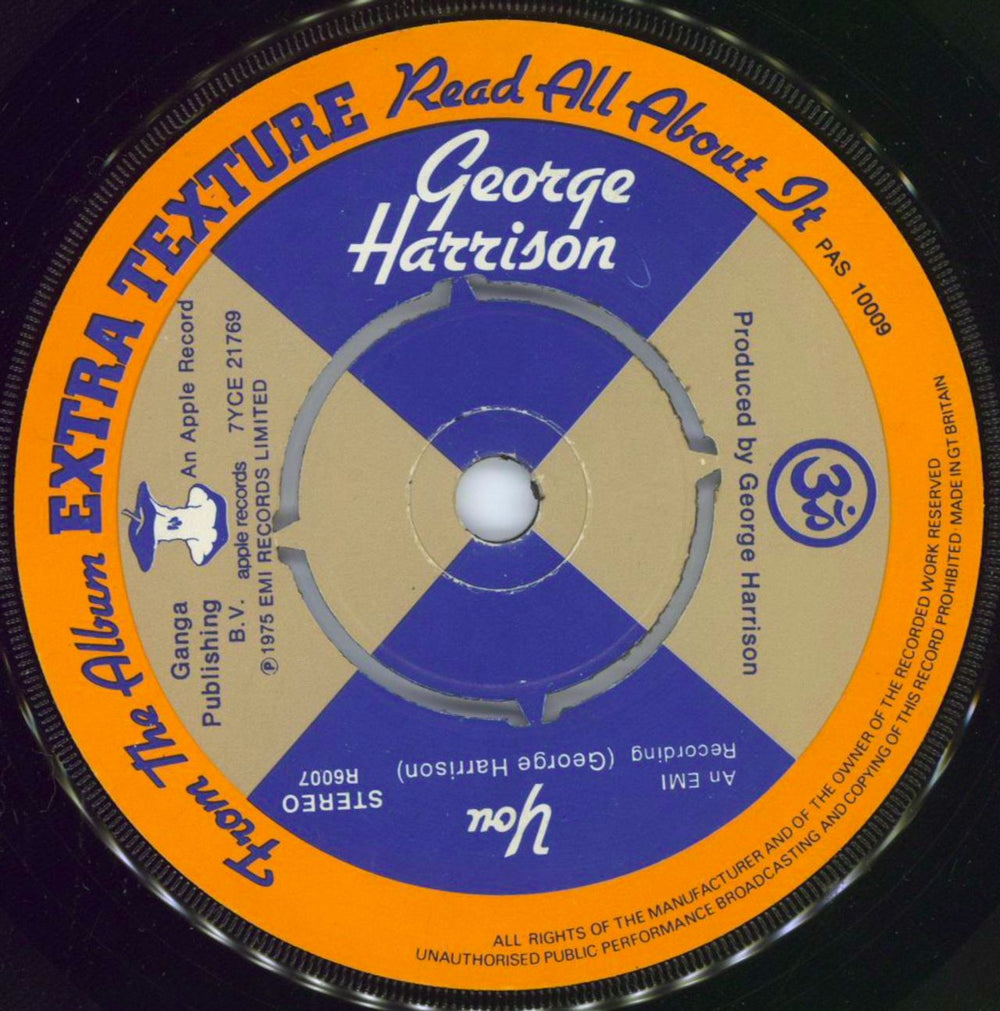 George Harrison You UK 7" vinyl single (7 inch record / 45) R6007