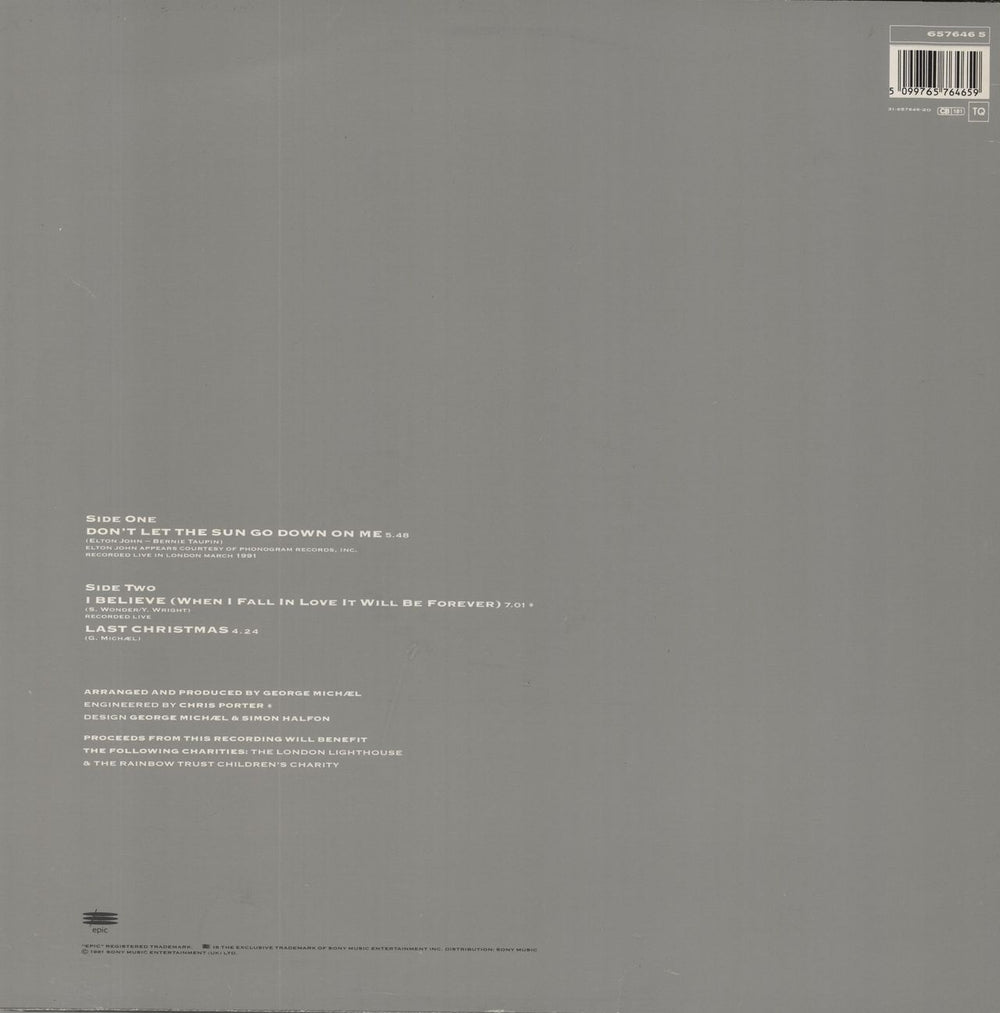 George Michael Don't Let The Sun Go Down On Me + Poster UK 12" vinyl single (12 inch record / Maxi-single) 5099765764659