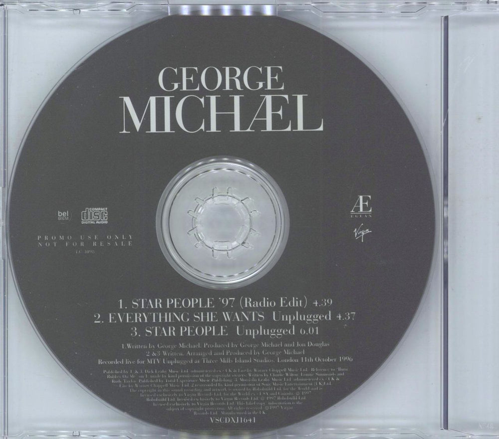 George Michael Star People UK Promo CD single (CD5 / 5") VSCDXJ1641