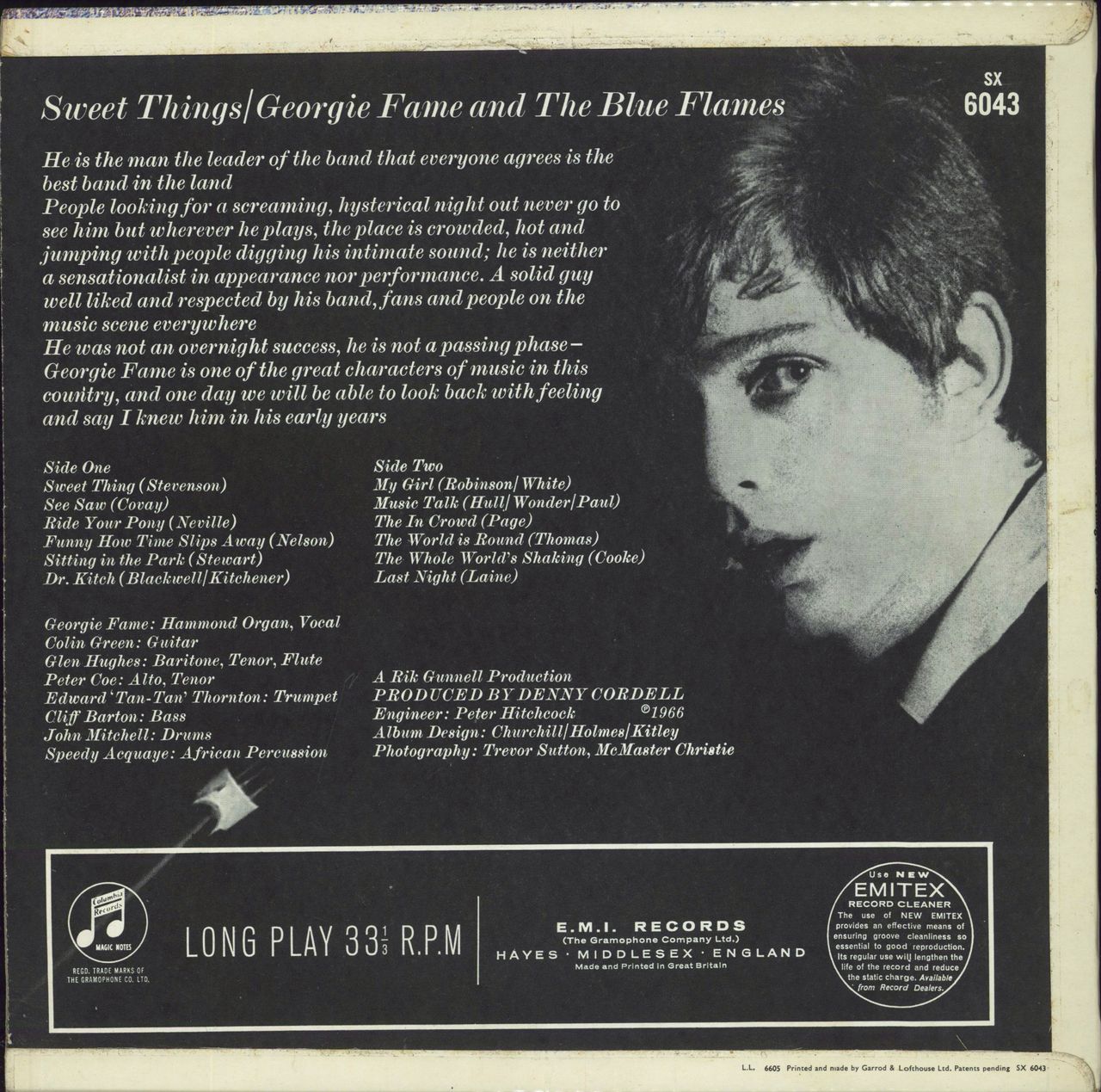 Georgie Fame Sweet Things - 1st - VG+ UK vinyl LP album (LP record)