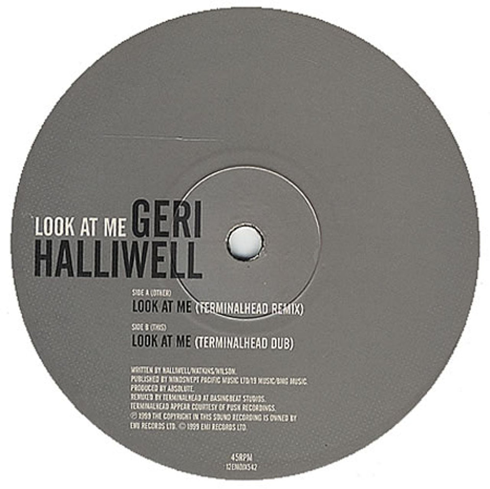 Geri Halliwell Look At Me - Terminalhead Mixes UK Promo 12" vinyl single (12 inch record / Maxi-single) 12EMDJX542