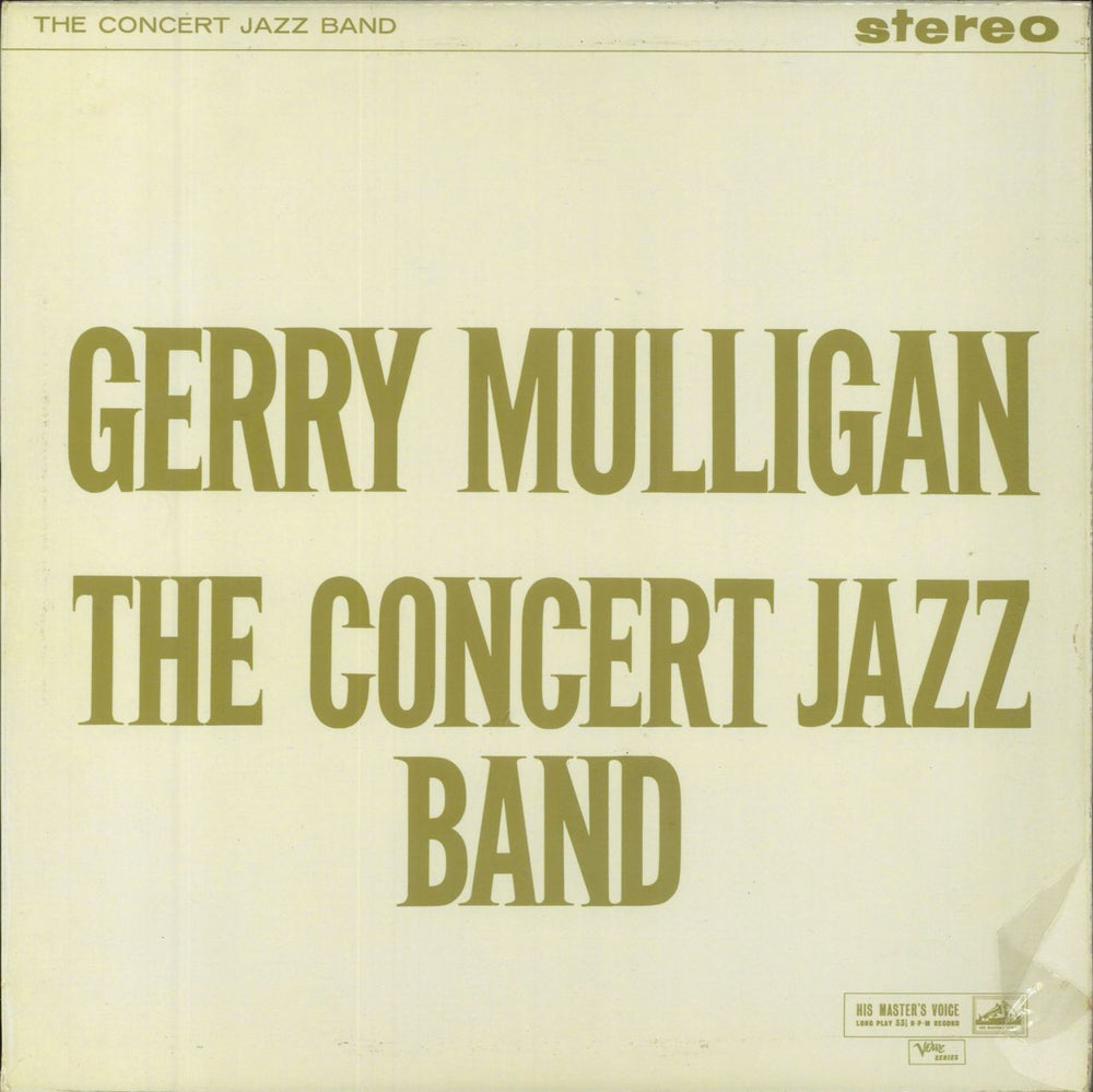 Gerry Mulligan The Concert Jazz Band UK vinyl LP album (LP record) CSD1351