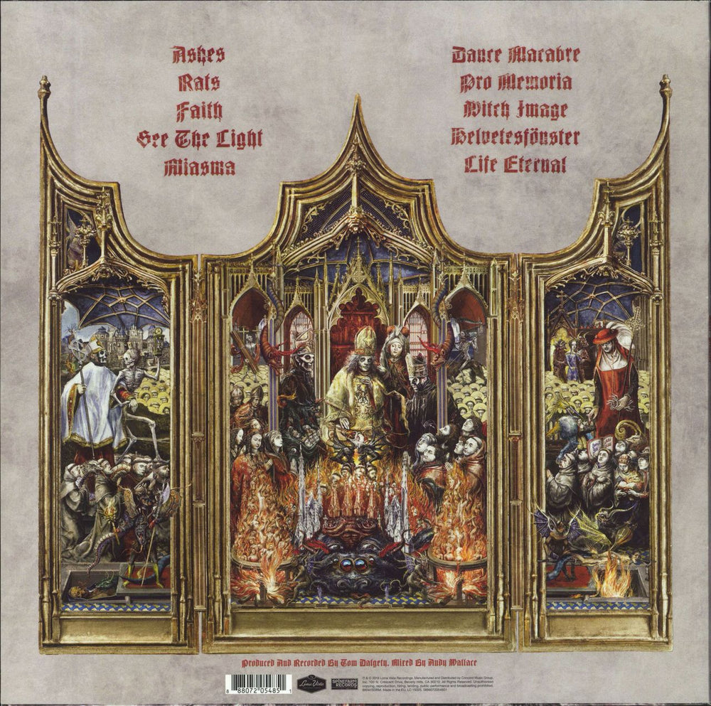 Ghost (Swedish) Prequelle - Clear Red Swirl UK vinyl LP album (LP record) 888072054851