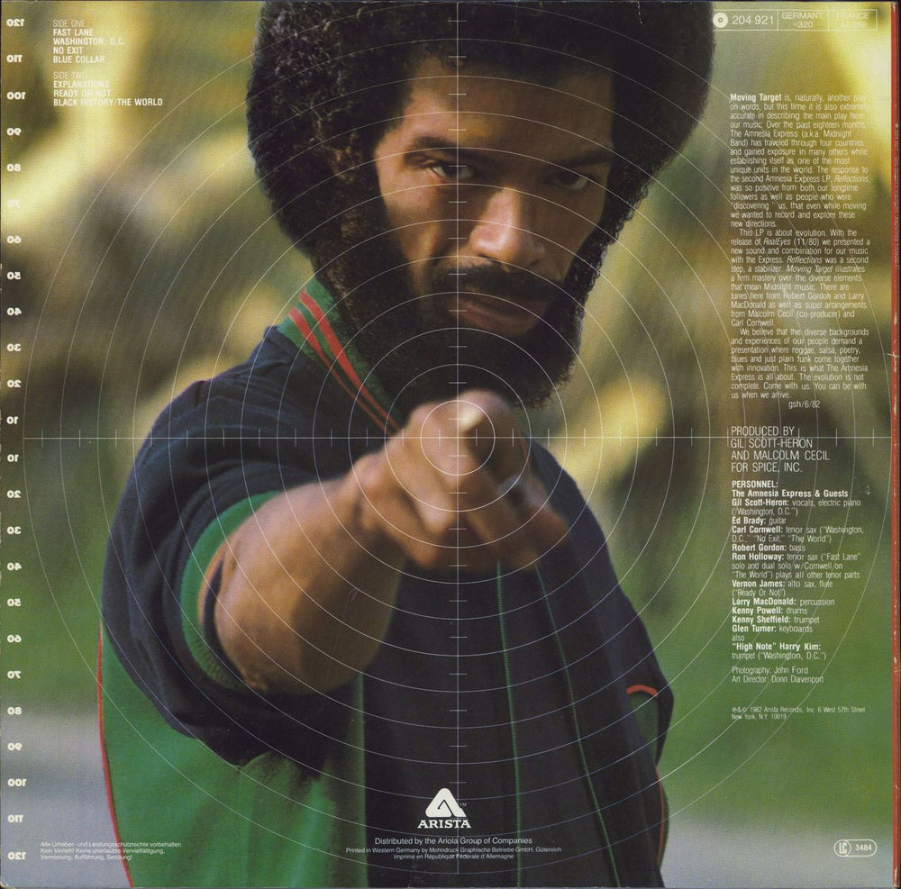Gil Scott-Heron Moving Target German vinyl LP album (LP record)