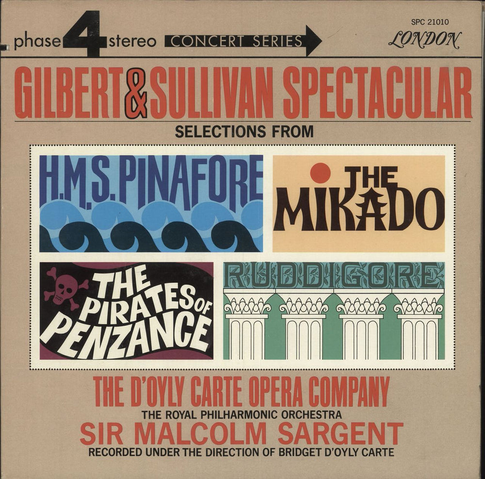 Gilbert & Sullivan A Gilbert & Sullivan Spectacular: Selections From UK vinyl LP album (LP record) SPC21010