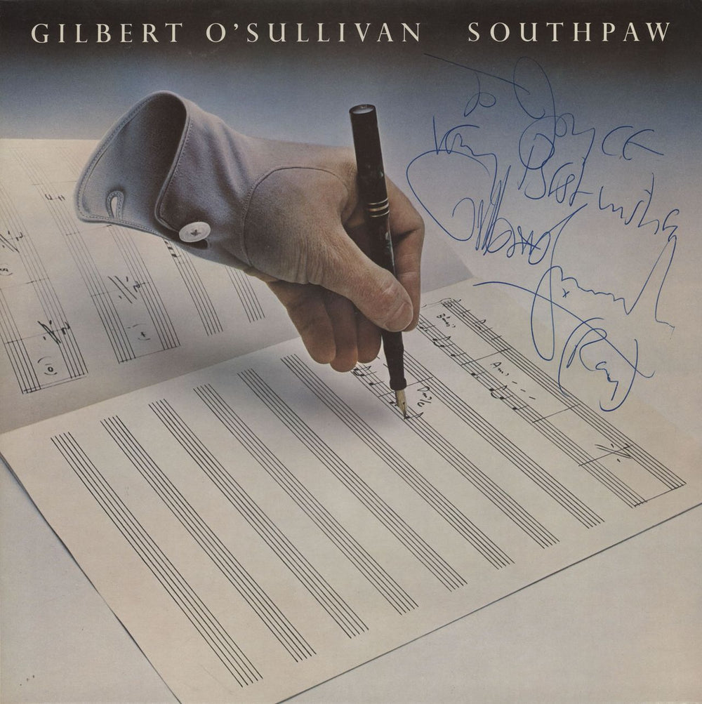 Gilbert O'Sullivan Southpaw - Autographed + Tour Programme UK vinyl LP album (LP record) MAMS1004