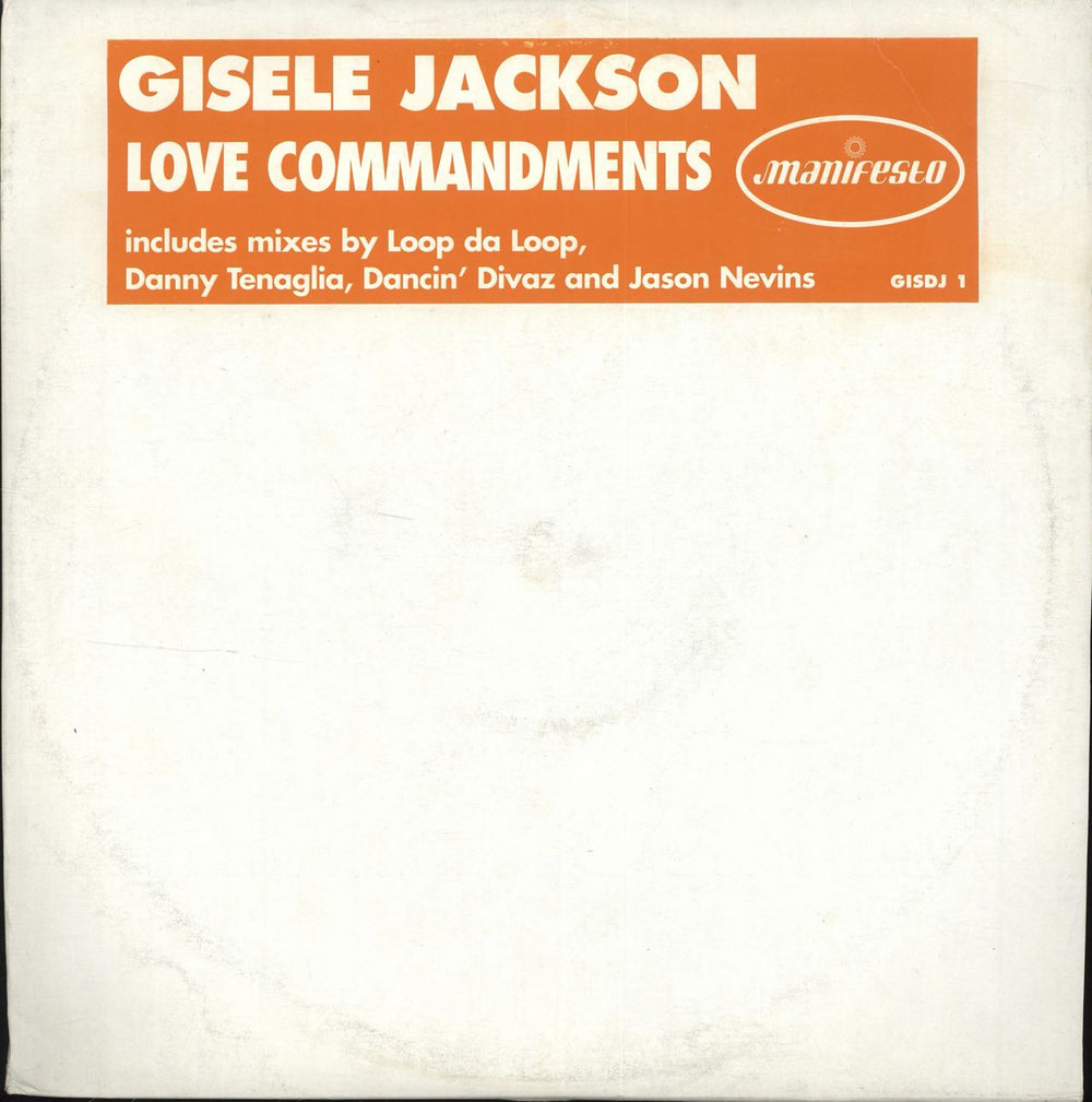 Giselle Jackson Love Commandments UK Promo 12" vinyl single (12 inch record / Maxi-single) GISDJ1